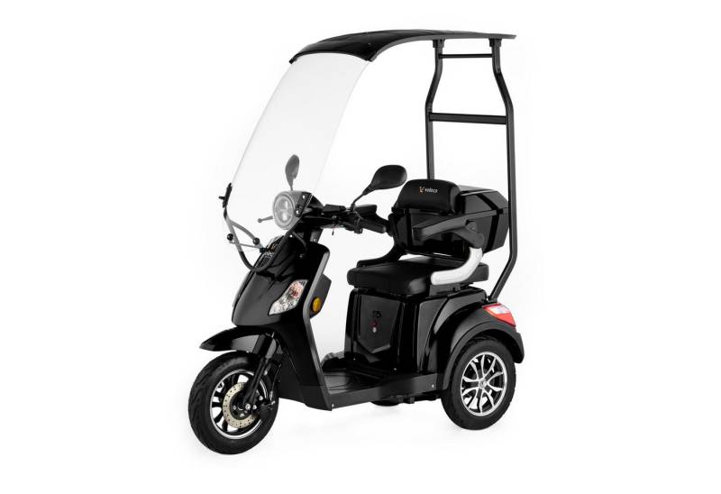 Veleco Elektromobil Draco mit Dach und Lithium Akku - Seniorenmobil - 3-Rad - Fahrbereit, 12,00 km/h, Herausnehmbarer Lithium-Ionen Akku - Dach mit Windschutzscheibe von Veleco