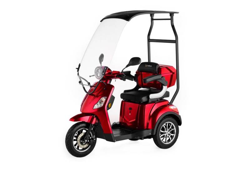 Veleco Elektromobil Draco mit Dach und Lithium Akku - Seniorenmobil - 3-Rad - Fahrbereit, 12,00 km/h, Herausnehmbarer Lithium-Ionen Akku - Dach mit Windschutzscheibe von Veleco