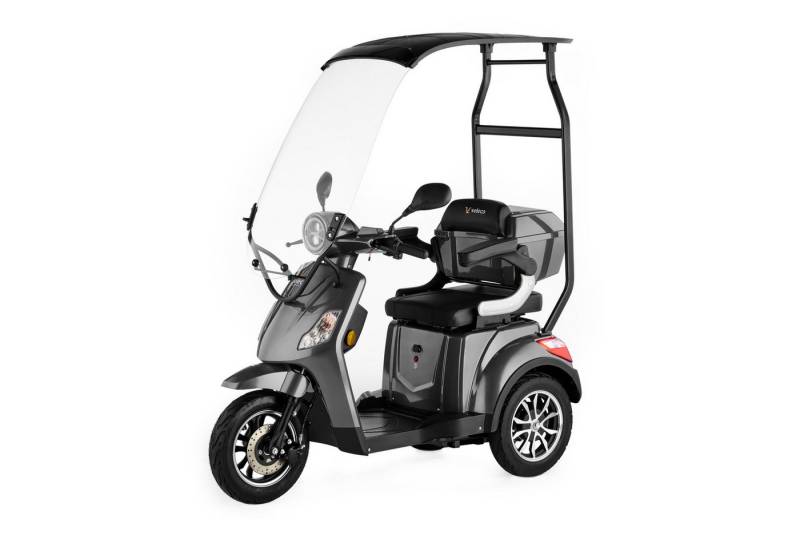 Veleco Elektromobil Draco mit Dach und Lithium Akku - Seniorenmobil - 3-Rad - Fahrbereit, 12,00 km/h, Herausnehmbarer Lithium-Ionen Akku - Dach mit Windschutzscheibe von Veleco