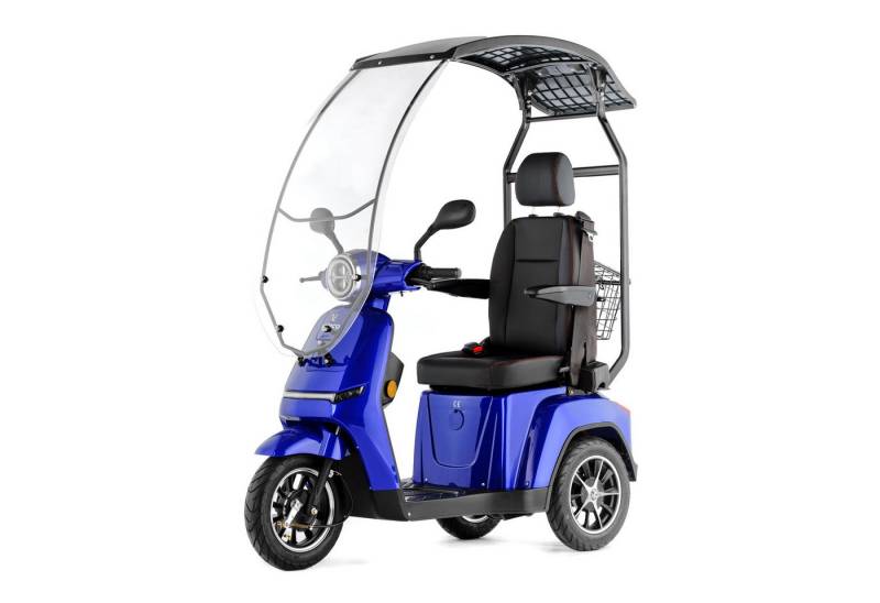 Veleco Elektromobil TURRIS mit Kapitänssitz - Dach - Lithium-Ionen Akku - Seniorenmobil, 800,00 W, 12,00 km/h, Kapitänssitz mit hoher Rückenlehne - Herausnehmbarer Lithium Akku von Veleco