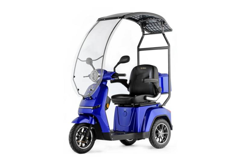 Veleco Elektromobil Turris mit Dach - Lithium-Ionen Akku - Seniorenmobil - 3-Rad, 12,00 km/h, Dach mit Windschutzscheibe, Herausnehmbarer Lithium-Ionen Akku von Veleco
