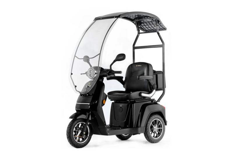 Veleco Elektromobil Turris mit Dach - Lithium-Ionen Akku - Seniorenmobil - 3-Rad, 12,00 km/h, Dach mit Windschutzscheibe, Herausnehmbarer Lithium-Ionen Akku von Veleco