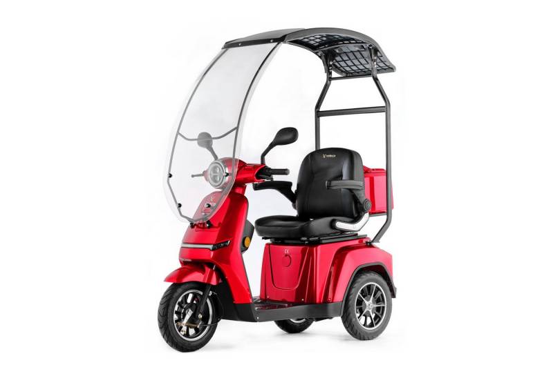 Veleco Elektromobil Turris mit Dach - Lithium-Ionen Akku - Seniorenmobil - 3-Rad, 12,00 km/h, Dach mit Windschutzscheibe, Herausnehmbarer Lithium-Ionen Akku von Veleco