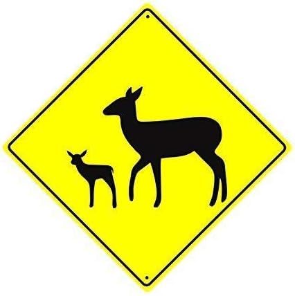 Great Road Sign Hirsch mit Rehkitz Grafik Kreuzung Wildlife Tier Vorsicht Hunter Crossing Schild Lustiges gelbes Diamant-Blechschild Aluminium-Metallschild für Heimdekoration, 20,3 x 20,3 cm Great Road Sign Hirsch mit Rehkitz Grafik Kreuzung Wildlife Tier Vorsicht Hunter Crossing Schild Lustiges gelbes Diamant-Blechschild Aluminium-Metallschild für Heimdekoration, 20,3 x 20,3 cm von VelfDuel