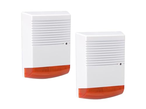 2er Set Sirenen Attrappe mit blinkender LED, wetterfest IP44, Batteriebetrieb von Velleman