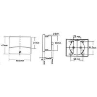 ANALOGES EINBAU-SPANNUNGSMESSGERÄT 30 V DC / 60 x 47 mm ANALOGES EINBAU-SPANNUNGSMESSGERÄT 30 V DC / 60 x 47 mm von Velleman