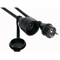 GUMMI-VERLÄNGERUNGSKABEL - 5 m - SCHWARZ - 3G2.5 - STECKER-TYP E (FRANZÖSISCHES SYSTEM) von Velleman
