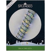 High density lightchain - 1360 LEDs - mehrfarbig - grünes Kabel - 34 m - Zuleitung: 3 m - Transformator - Splendeo von SPLENDEO