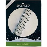 Splendeo - High density lightchain - 1360 LEDs - Weiß - grünes Kabel - 34 m - Zuleitung: 3 m - Transformator von SPLENDEO