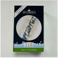 Splendeo - Medium density lightchain - 170 LEDs - Arizona white (blass Orange) - grünes Kabel - 14 m - Zuleitung: 3 m - Transformator von SPLENDEO