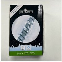 Medium density lightchain - 170 LEDs - Weiß - grünes Kabel - 14 m - Zuleitung: 3 m - Transformator - Splendeo von SPLENDEO