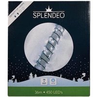 Splendeo - Medium density lightchain - 450 LEDs - Weiß - grünes Kabel - 36 m - Zuleitung: 3 m - Transformator von SPLENDEO