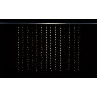 Velleman - Light Creations Digital led curtain - 2 x 1.5 m - 252 LEDs - Warmweiß - transparentes Kabel - Modulator - 24 v von Velleman