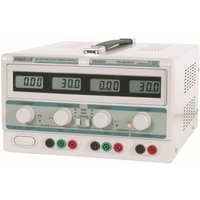 Dc-doppel-labornetzgerät 2 x 0-30 vdc / 0-3 a + 5 vdc fest / 3 a max. mit 4 lcd-displays Dc-doppel-labornetzgerät 2 x 0-30 vdc / 0-3 a + 5 vdc fest / 3 a max. mit 4 lcd-displays von Velleman
