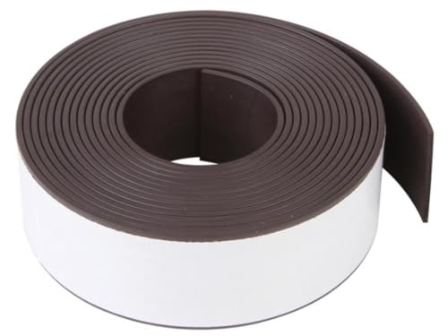 Velleman Flexibles Magnetband, selbstklebend, 300 x 2.5 cm, schwarz, ideal für Kühlschrank oder Magnettafel von Velleman