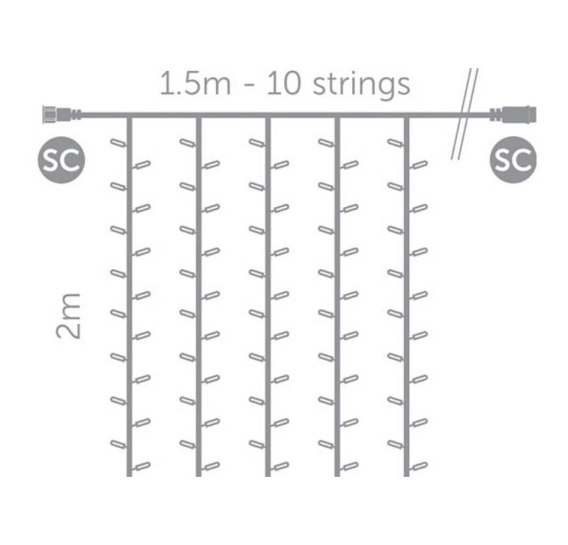 Velleman Flutlichtstrahler Simply-connect Pro Line - curtain light extension - 1.5 x 2 m - 220 LE Velleman Flutlichtstrahler Simply-connect Pro Line - curtain light extension - 1.5 x 2 m - 220 LE von Velleman