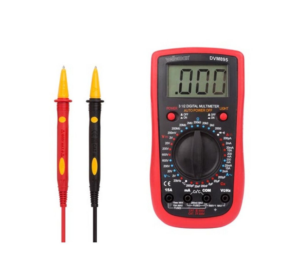 Velleman Multimeter Digital-multimeter cat iii 600 v / cat iv 300 v 1999 counts, (1 St) von Velleman