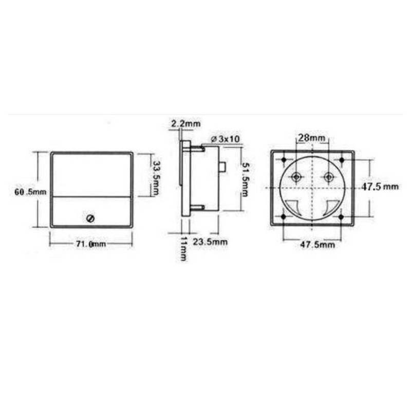 Velleman Strommessgerät Drehspulpanelmeter zum Einbau in elektronische Instrumente, Schalttafe, 1-tlg. Velleman Strommessgerät Drehspulpanelmeter zum Einbau in elektronische Instrumente, Schalttafe, 1-tlg. von Velleman