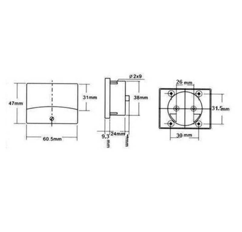 Velleman Strommessgerät Drehspulpanelmeter zum Einbau in elektronische Instrumente, Schalttafe, 1-tlg. Velleman Strommessgerät Drehspulpanelmeter zum Einbau in elektronische Instrumente, Schalttafe, 1-tlg. von Velleman