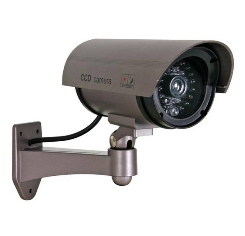 Velleman Überwachungskamera Attrappe KAMERA-ATTRAPPE MIT IR-LEDs UND ROTER LED - BULLET (1-tlg) von Velleman
