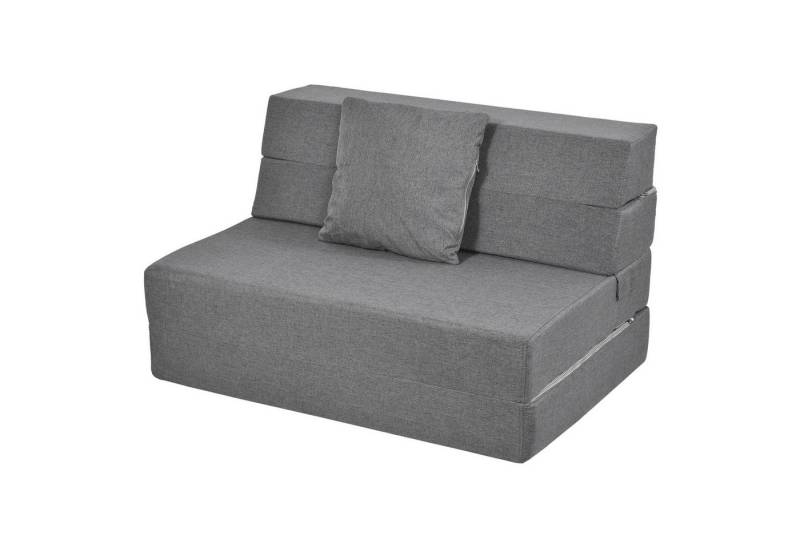 Vellora Big-Sofa Bodensofa 3-in-1 Klappbar Schlafsofa Faltbare Matratze Leinen, Multifunktional faltbar von Vellora