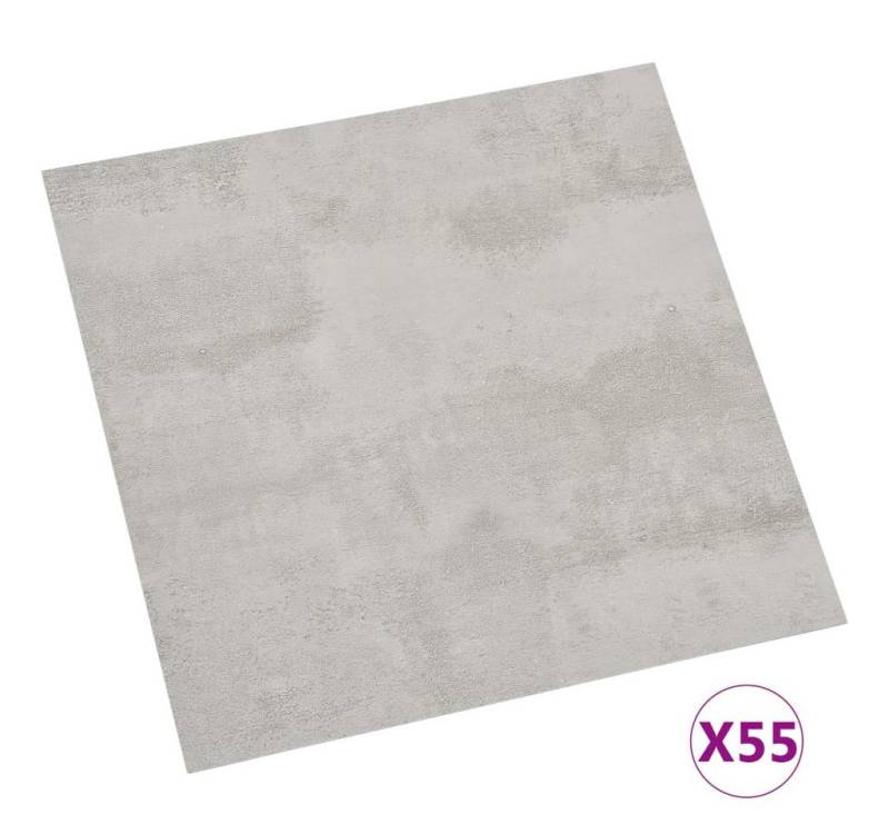 Vellora Fliesenaufkleber PVC-Fliesen Selbstklebend 55 Stk. 5,11 m² Hellgrau (55 St., Wärmeisoliert und schalldicht), Strapazierfähig und rutschfest von Vellora