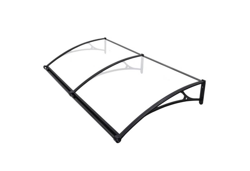 Vellora Hitzeschutz-Markise Aluminium-Regendach mit Waschbecken, Aluminiumstützen (1-St., Sonnenschutz- und Regenschutzdach für Dächer, Fenster und Gärten) Transparenter, leiser Ablauf-Regenschirm von Vellora