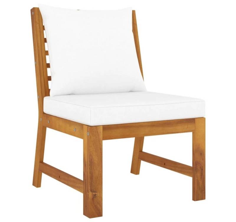 Vellora Loungesofa Modular-Mittelsofa mit Cremeweißen Kissen Akazie Massivholz von Vellora