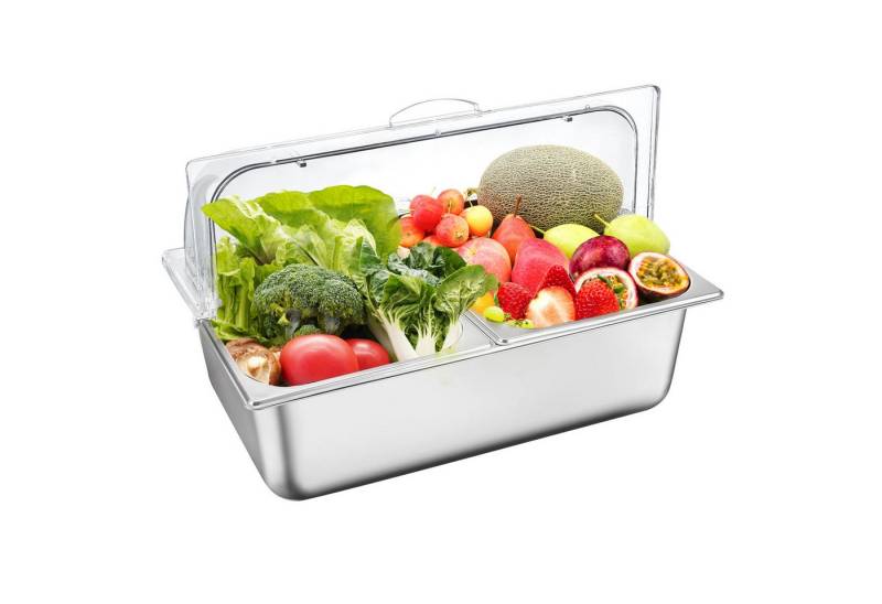 Vellora Lunchbox Nahrungsmittel-Wärmebehälter mit 2 oder 4 Fach(en), (1-tlg., Geeignet für Buffet-Picknick-Küchenpartys), Gewürztabletts, Präsentationsbehälter für Eislebensmittel von Vellora