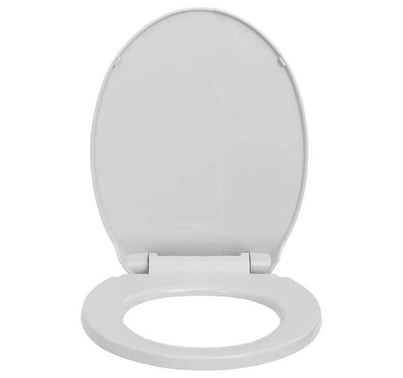 Vellora Toilettensitzerhöhung Toilettensitz mit Absenkautomatik Oval, verstellbares Scharnier von Vellora