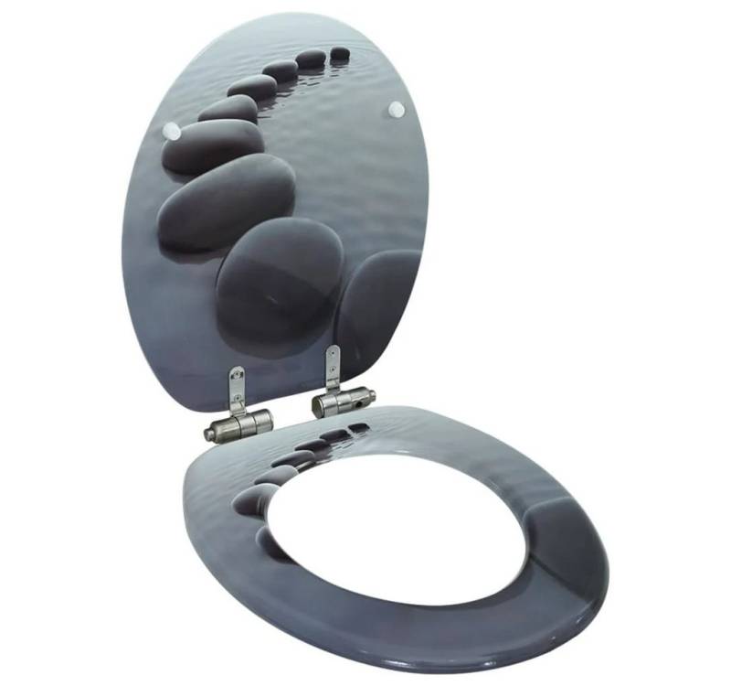 Vellora Toilettensitzerhöhung Toilettensitz mit Soft-Close-Deckel MDF, 12–20 cm verstellbares Scharnier von Vellora