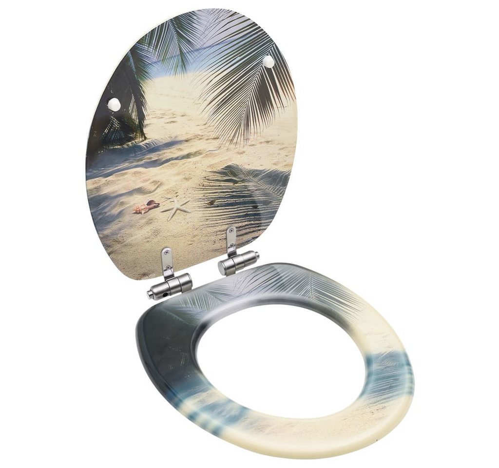 Vellora Toilettensitzerhöhung Toilettensitz mit Soft-Close-Deckel MDF, 12–20 cm verstellbares Scharnier von Vellora