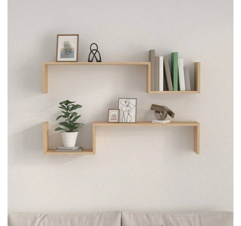 Vellora Wandregalhalter Wandregale 2 Stk. 100x15x20 cm Holzwerkstoff, robust und stabil von Vellora