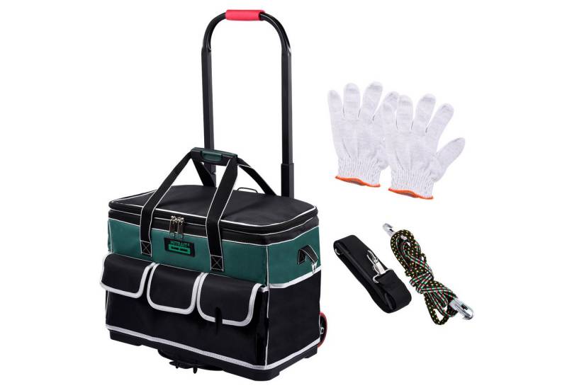 Vellora Werkzeugkoffer Ziehharzkoffer, Werkzeugkoffer zum Ziehen des Fahrzeugs (1 St., Kann in der Hand, diagonal getragen oder geschoben werden), Tragfähigkeit 100 kg von Vellora