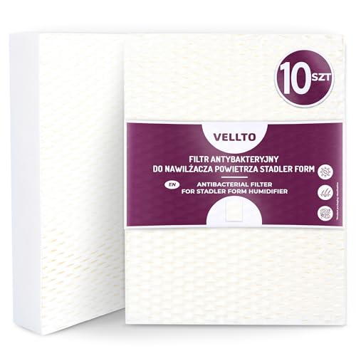 10x Vellto Filter Für Luftbefeuchter Kompatibel Mit Stadler Form Oskar Little Big Ersatz Antibakteriell Leistungsstark Kassette Einsatz Wechselbar Luftreinigung von Vellto
