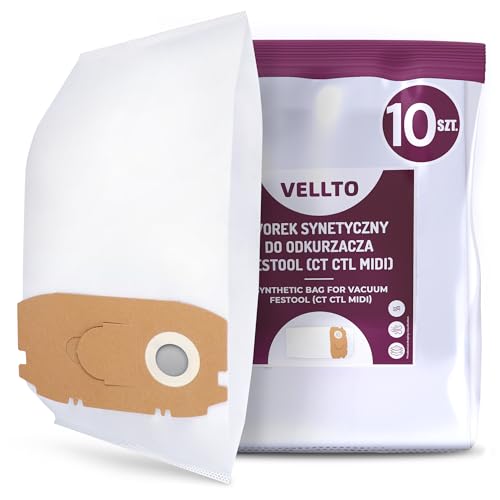 10x Vellto Staubsaugerbeutel Kompatibel mit Festool CT MINI CTL MINI MIDI FIS FIS-CT FIS-CTL Mini Ersatzbeutel 498411 456772 Staubbeutel Filtertüten Vlies Filtersack 10x Vellto Staubsaugerbeutel Kompatibel mit Festool CT MINI CTL MINI MIDI FIS FIS-CT FIS-CTL Mini Ersatzbeutel 498411 456772 Staubbeutel Filtertüten Vlies Filtersack von Vellto