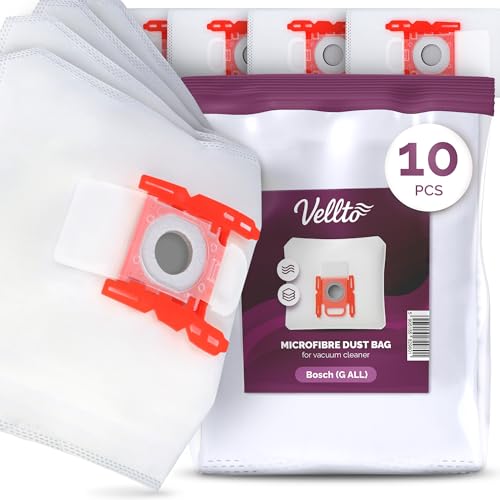 10x Velto Staubsaugerbeutel Kompatibel mit Bosch PowerProtect Typ G ALL BBZ41FGALL GL30 GL45 GL20 SERIE 2 4 6 8 BBZ16FGALL BGL8XHYG BGD38RD1H BSGL51338 Ersatzbeutel Staubbeutel Filtertüten von Vellto