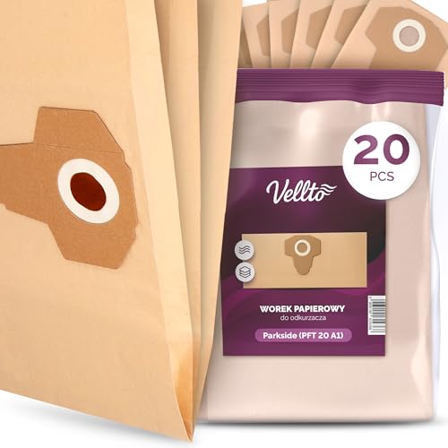 20x Vellto Staubsaugerbeutel Kompatibel mit Parkside PWD 20/A1 12A1 25 30 PFT 20A1 PNTS 1200 1250 1250/9 1300 A1 B2 C3 D3 E4 1400 1500 Staubbeutel Papier Beutel Vakuumbeutel Filtersack 20x Vellto Staubsaugerbeutel Kompatibel mit Parkside PWD 20/A1 12A1 25 30 PFT 20A1 PNTS 1200 1250 1250/9 1300 A1 B2 C3 D3 E4 1400 1500 Staubbeutel Papier Beutel Vakuumbeutel Filtersack von Vellto
