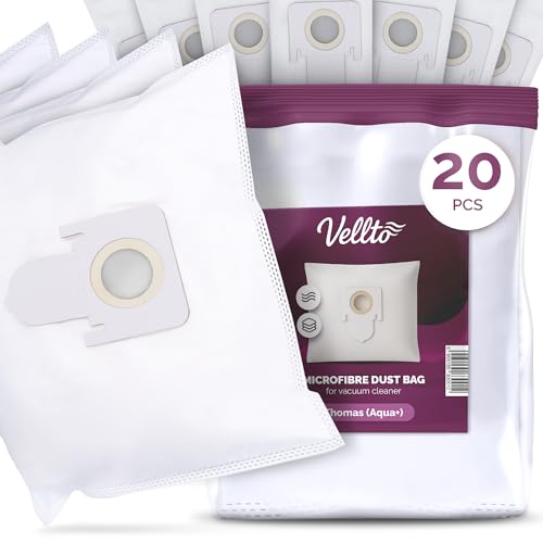 20x Vellto Staubsaugerbeutel Kompatibel mit Thomas Aqua+ Pet & Family Anti Allergy MultiClean X10 Parquet Twin TT T1 T2 Aquawash Genius Ersatzbeutel Beutel Filtertüten Staubbeutel 20x Vellto Staubsaugerbeutel Kompatibel mit Thomas Aqua+ Pet & Family Anti Allergy MultiClean X10 Parquet Twin TT T1 T2 Aquawash Genius Ersatzbeutel Beutel Filtertüten Staubbeutel von Vellto