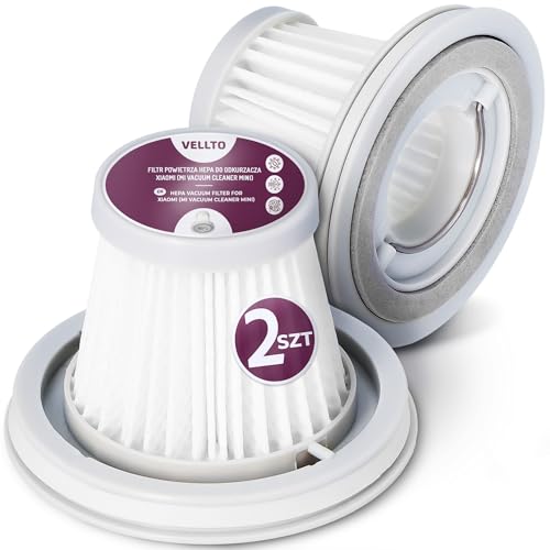 2x Vellto HEPA Filter Für Staubsauger Kompatibel Mit Xiaomi Mi Vacuum Cleaner Mini ECF Mijia SSXCQ01XY Waschbar Hohe Leistung Luftreinigung Präzise Filterung Haushaltsgeräte Zubehör von Vellto