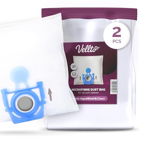 2x Vellto Staubsaugerbeutel Kompatibel mit Bosch AquaWash&Clean BWD41720 ProHygienic BWD420HYG ProAnimal BWD421PET ProPerform BWD421PRO Ersatzbeutel Beutel Filtertüten Staubbeutel Filtersack von Vellto