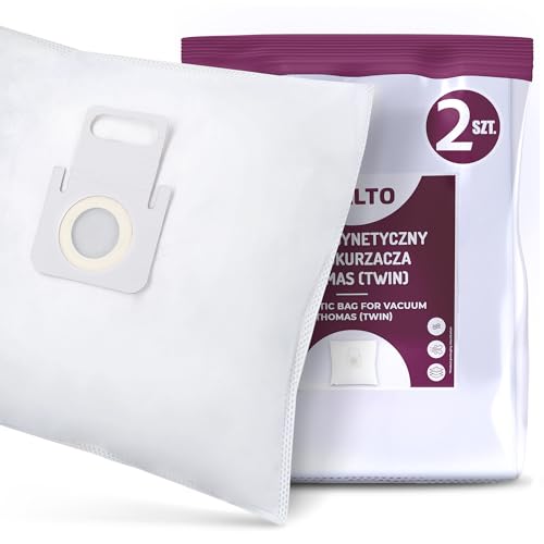 2x Vellto Staubsaugerbeutel Kompatibel mit Thomas 787230 Twin T1 T2 TT Orca Hygiene Genius Helper Aquawash Ersatzbeutel Staubbeutel Filtertüten Vlies Filtersack von Vellto
