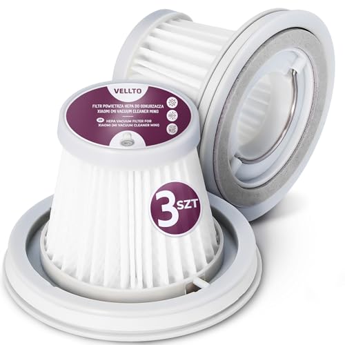 3x Vellto HEPA Filter Für Staubsauger Kompatibel Mit Xiaomi Mi Vacuum Cleaner Mini ECF Mijia SSXCQ01XY Waschbar Hohe Leistung Luftreinigung Präzise Filterung Haushaltsgeräte Zubehör von Vellto