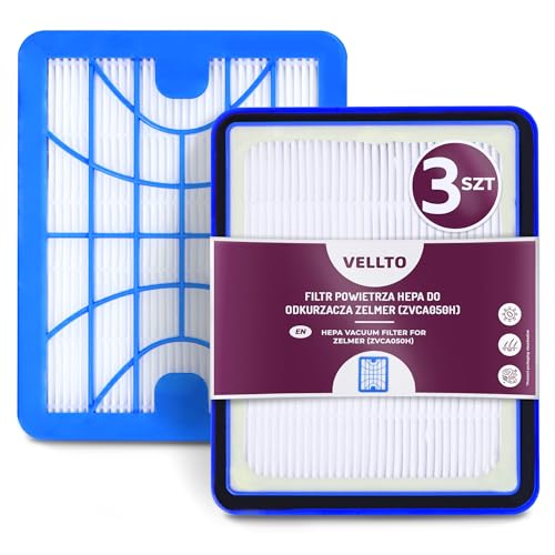 3x Vellto HEPA H13 Filter Für Staubsauger Kompatibel Mit Zelmer Odyssey Jupiter Syrius Clarris Magnat Orion Solaris ZVCA050H Austausch Ersatzteil Hochleistungs Luftreiniger von Vellto