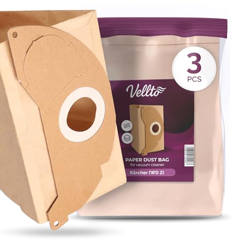 3x Vellto Staubsaugerbeutel Ersatz Filtertüten Beutel Kompatibel mit Kärcher WD2 WD 2200 MV2 A2054 A2004 A2003 SE2001 SE3001 A2000 A2099 Alternative für 6.904-322.0 und 6.414-552.0 Ersatzprodukt 3x Vellto Staubsaugerbeutel Ersatz Filtertüten Beutel Kompatibel mit Kärcher WD2 WD 2200 MV2 A2054 A2004 A2003 SE2001 SE3001 A2000 A2099 Alternative für 6.904-322.0 und 6.414-552.0 Ersatzprodukt von Vellto