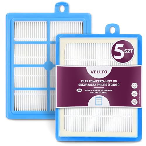 5x Vellto HEPA Filter Für Staubsauger Kompatibel Mit Philips FC8031 Electrolux AEG EFH12 UltraSilencer Tornado Volta Luftreinigung Präzise Filterung Haushaltszubehör Allergikerfreundlich von Vellto