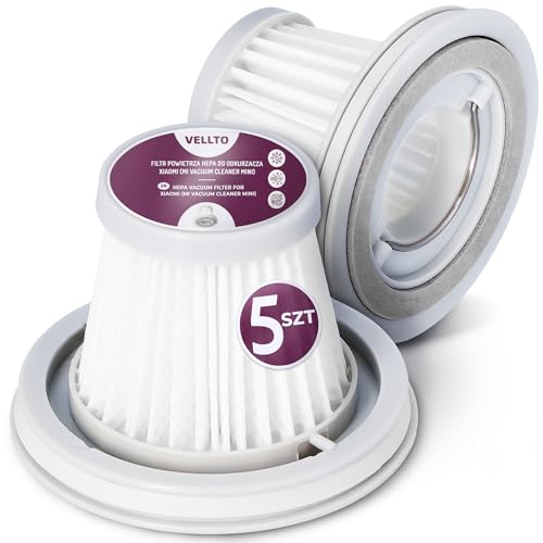 5x Vellto HEPA Filter Für Staubsauger Kompatibel Mit Xiaomi Mi Vacuum Cleaner Mini ECF Mijia SSXCQ01XY Waschbar Hohe Leistung Luftreinigung Präzise Filterung Haushaltsgeräte Zubehör von Vellto