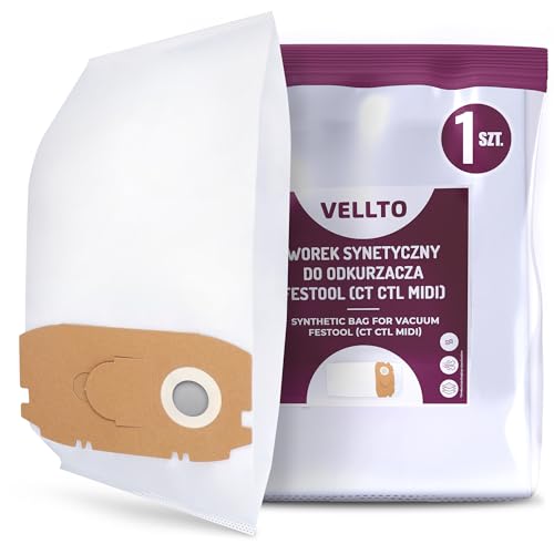 Vellto Staubsaugerbeutel Kompatibel mit Festool CT MINI CTL MINI MIDI FIS FIS-CT FIS-CTL Mini Ersatzbeutel 498411 456772 Staubbeutel Filtertüten Vlies Filtersack Vellto Staubsaugerbeutel Kompatibel mit Festool CT MINI CTL MINI MIDI FIS FIS-CT FIS-CTL Mini Ersatzbeutel 498411 456772 Staubbeutel Filtertüten Vlies Filtersack von Vellto