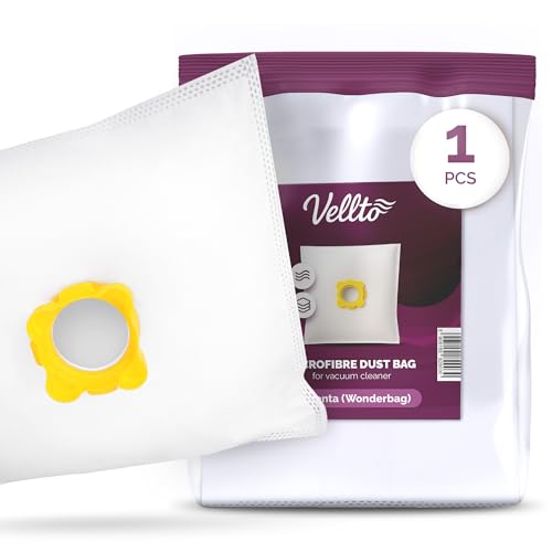 Vellto Staubsaugerbeutel Kompatibel mit Rowenta Wonderbag WB484720 WB305120 WB305140 WB404111 WB406120 Compacteo Silence Force Spaceo RO5913 RO5921 RO5931 RO5938 Ersatzbeutel Staubbeutel von Vellto