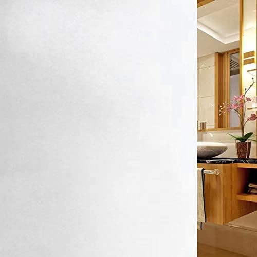 VeloZenith Fensterfolie Blickdicht von Aussen Fensterfolie Selbsthaftend Anti-UV Sichtschutz Milchglasfolie Selbstklebend ohne Klebstoff für Badezimmer Bad Geschäftsräume Wohnbereich(90 * 400 von VeloZenith